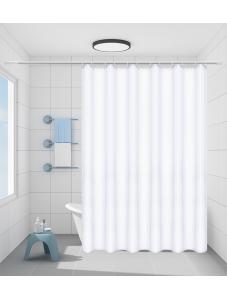White shower curtain, bathroom waterproof fabric, bath curtain, thickened mildew-resistant, bathroom partition,72x72inch
