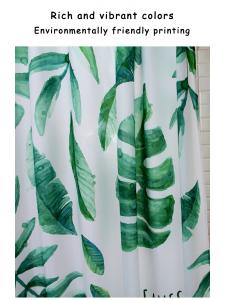 LinkHeart Fresh and simple, shower curtain, waterproof fabric, bathroom set, no drilling required, 72x72inch