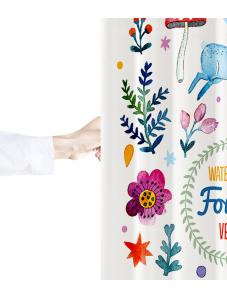 LinkHeart No-drill, cartoon shower curtain, waterproof fabric set, bathroom, shower partition, hanging curtain,72x72inch